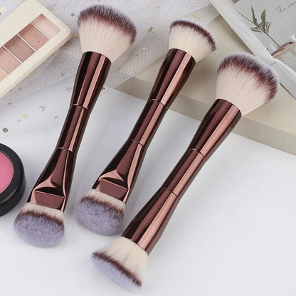 3 styles Double-headed Makeup Brush With Soft Bristles Foundation Brush Blush Brush BB Cream Makeup Brush Portable Makeup Tool