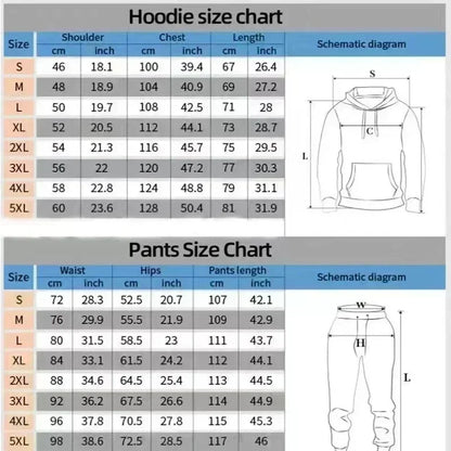 2026 Autumn/Winter New Men's Hoodie Set Y2K Fashion Warm Hoodie+sweatpants 2-piece Set Casual Loose Sportswear Set