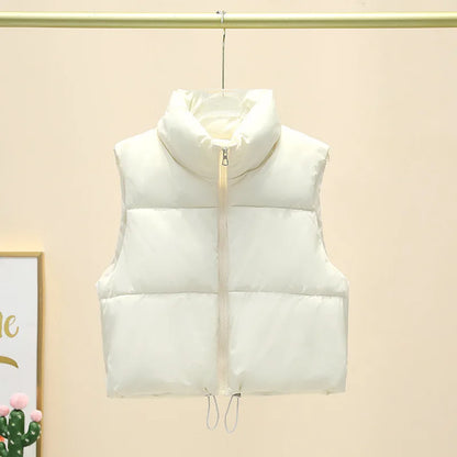 HLJ&GG Winter New Puffer Vest 3 Piece Sets Women Zipper Long Sleeve Top+Cotton Jacket+Legging Pants Outfits Casual Tracksuits BR