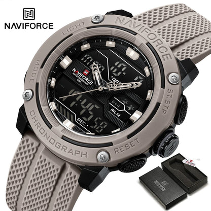 NAVIFORCE Luxury Watch Sport Waterproof Male Clock Date Digital Quartz Men Watch Double Display Wristwatch 2025 New reloj homb