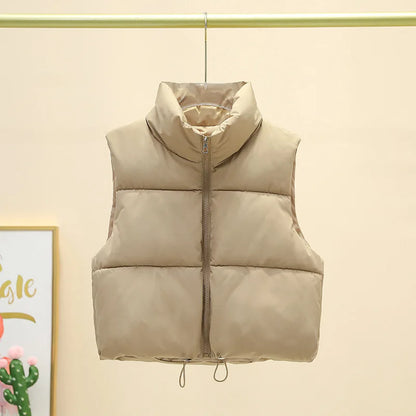 HLJ&GG Winter New Puffer Vest 3 Piece Sets Women Zipper Long Sleeve Top+Cotton Jacket+Legging Pants Outfits Casual Tracksuits BR