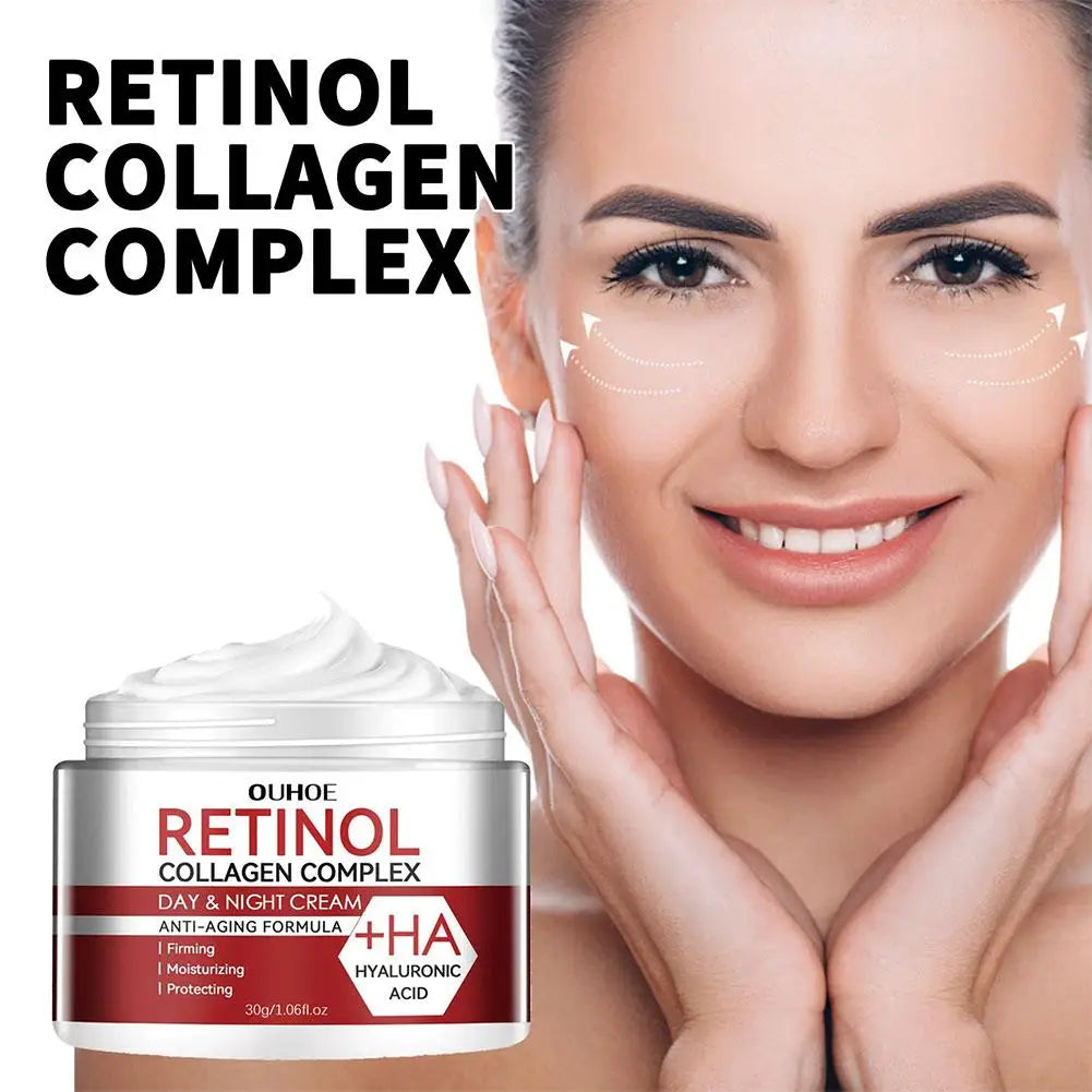 3pcs/set Retinol Wrinkle Remover Face Cream Firming Lifting Anti Aging Fade Fine Lines Moisturizing Whitening Repair Skin Cream