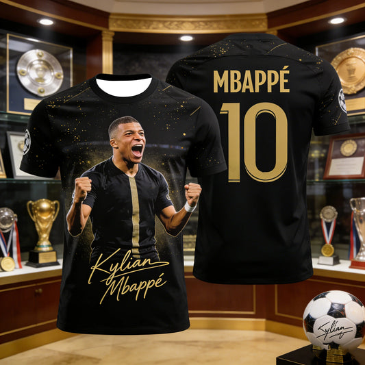 Fashion Mbappé Special Edition Football T-Shirt Quick Dry Outdoor Sports Jersey Breathable for Men Women Kids Daily Wear