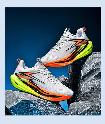 NEW Running Shoes Men Carbon Board Marathon Sports Breathable Lightweight Women's Comfortable Athletic Nonskid Sneakers Casual