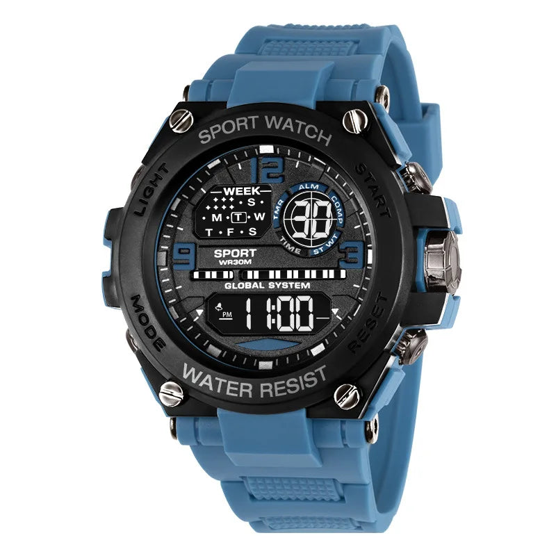 Fashion Sport Electronic Watch Waterproof Stopwatch Man Watches Luminous Alarm Clock Digital Wristwatch