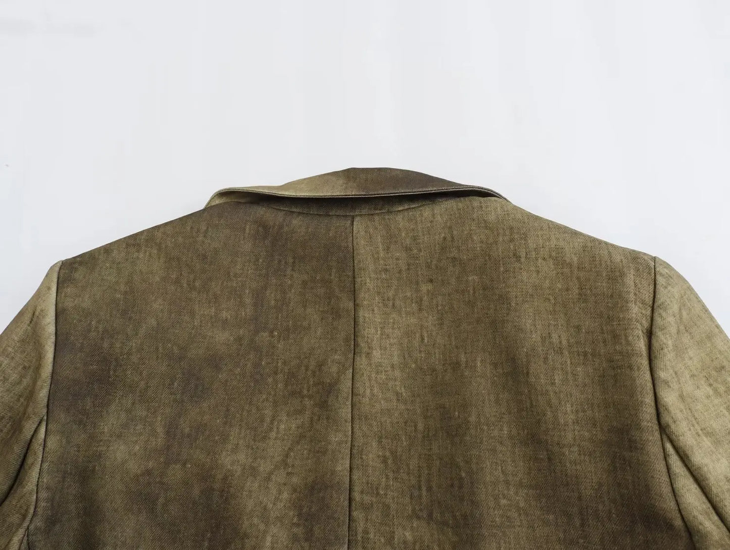VTKW Halo Dyed Buttonless Lapel Design With High-quality 2025 Spring New Women's Blazer Versatile Long Suit Jacket