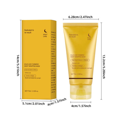 Turmeric Collagen Night Mask Hydrating Moisturizing Brightening Hydrating To Improves Spots Acne Dullness Skin Peel-off Mask
