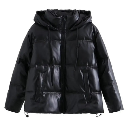 Winter Women's Cold Coat Winter Jackets For Women 2023 Warm Leather PU Parkas Winter Coat Promotion Female Outerwear