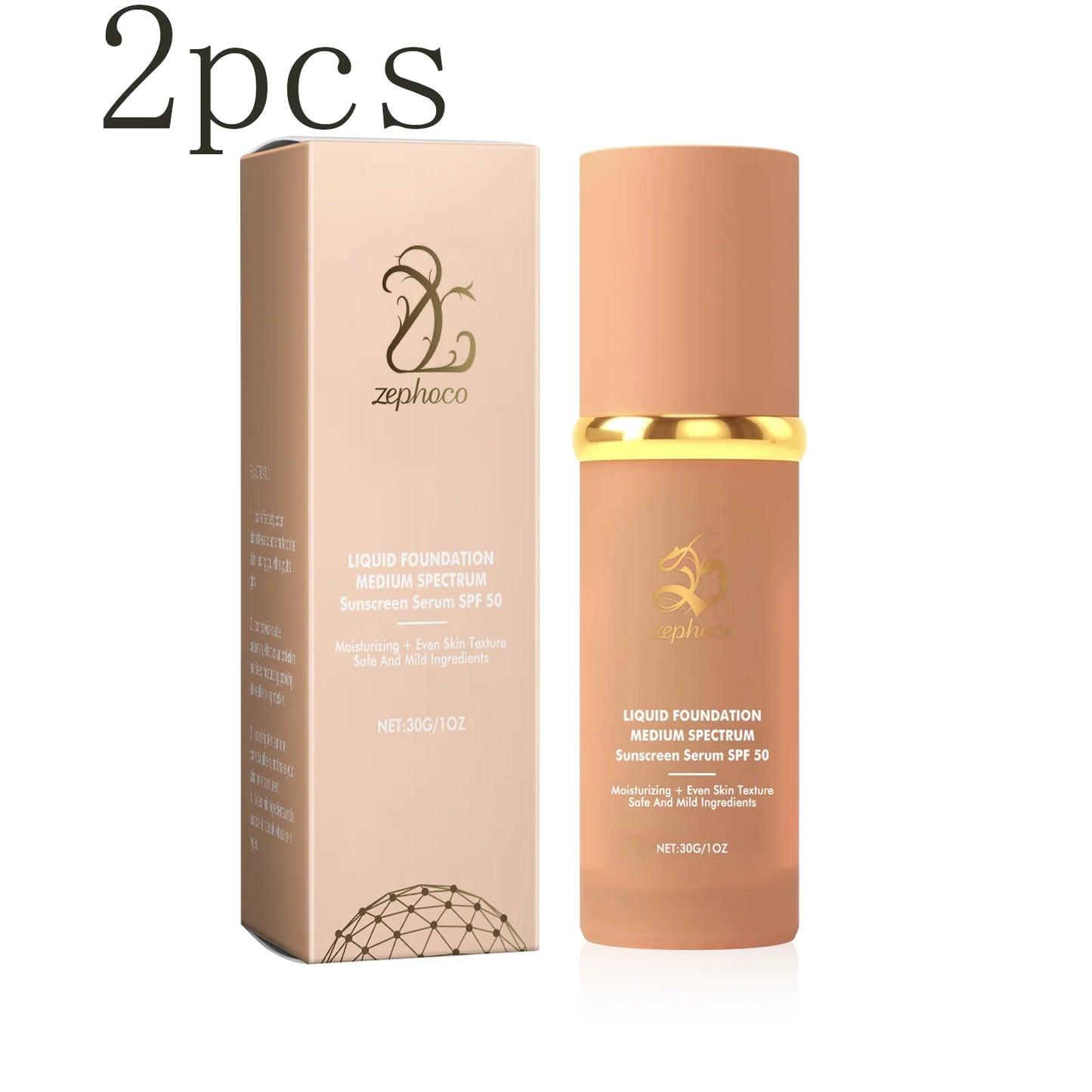 Moisturizing & Protective Foundation - Lightweight, Matte, Clear & Long-Lasting, Hydrating with Luminous Finish