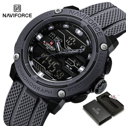 NAVIFORCE Luxury Watch Sport Waterproof Male Clock Date Digital Quartz Men Watch Double Display Wristwatch 2025 New reloj homb