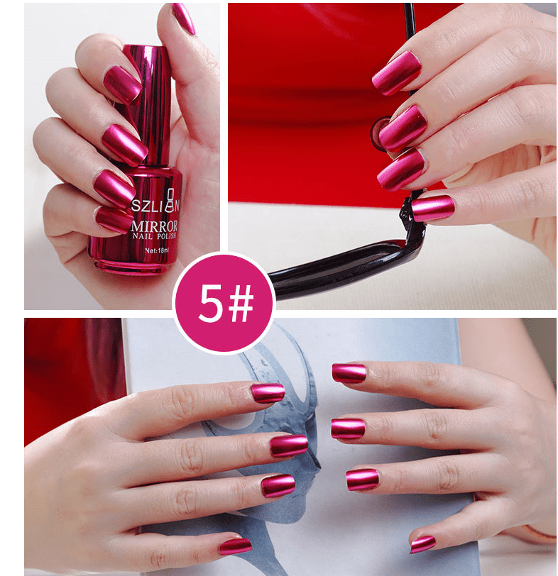 Shiny Mirror Finish Silver Nail Polish