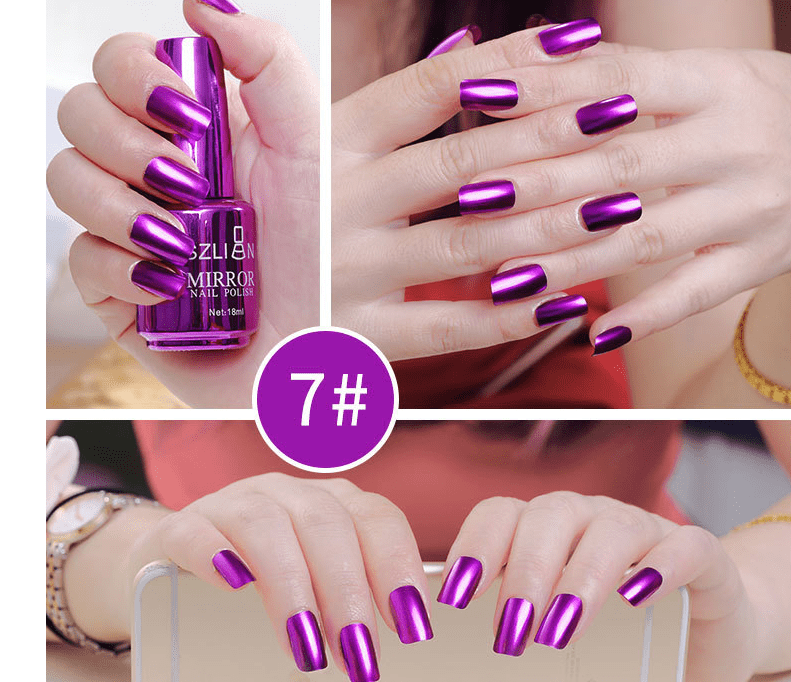 Shiny Mirror Finish Silver Nail Polish