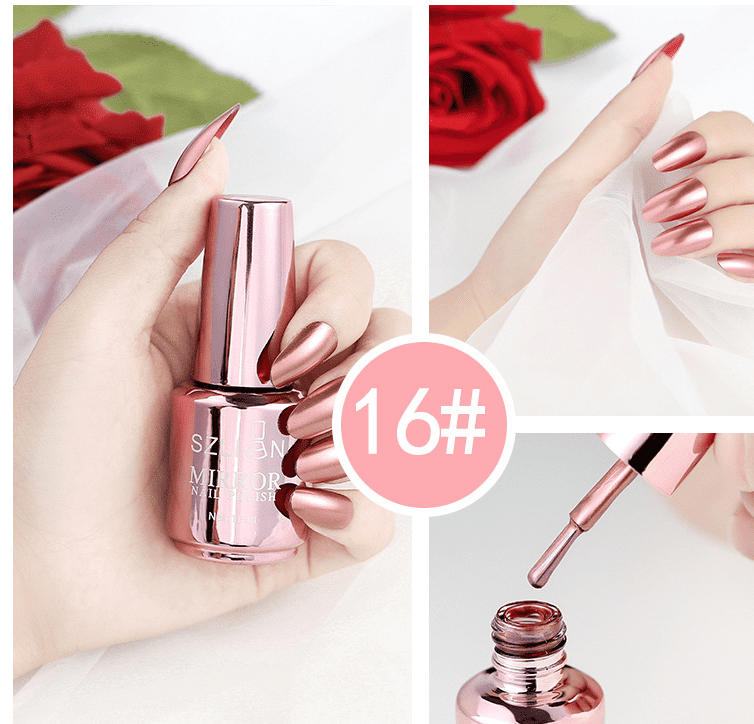 Shiny Mirror Finish Silver Nail Polish