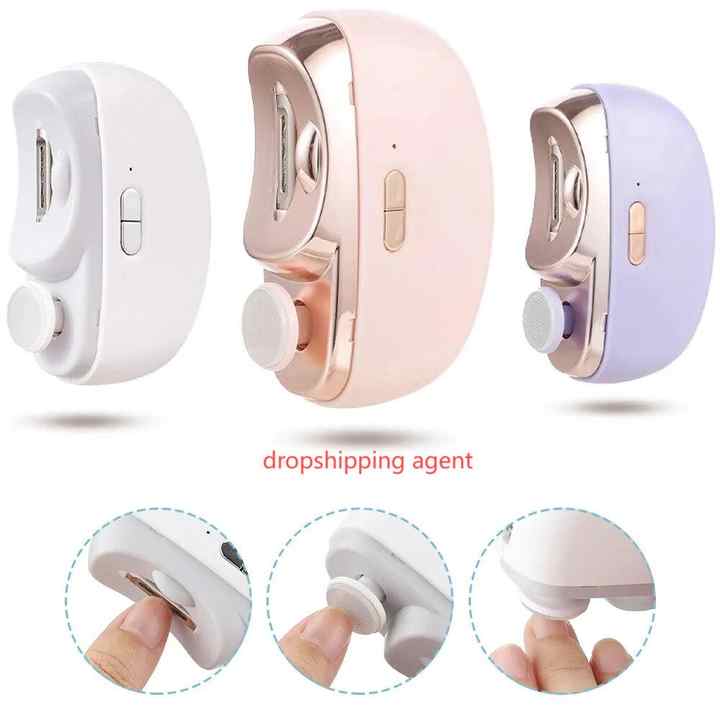 NNEDSZ Purple Automatic Electric Nail Clipper & Grinder - Multi-Functional Safe Nail Trimmer for Adults & Kids