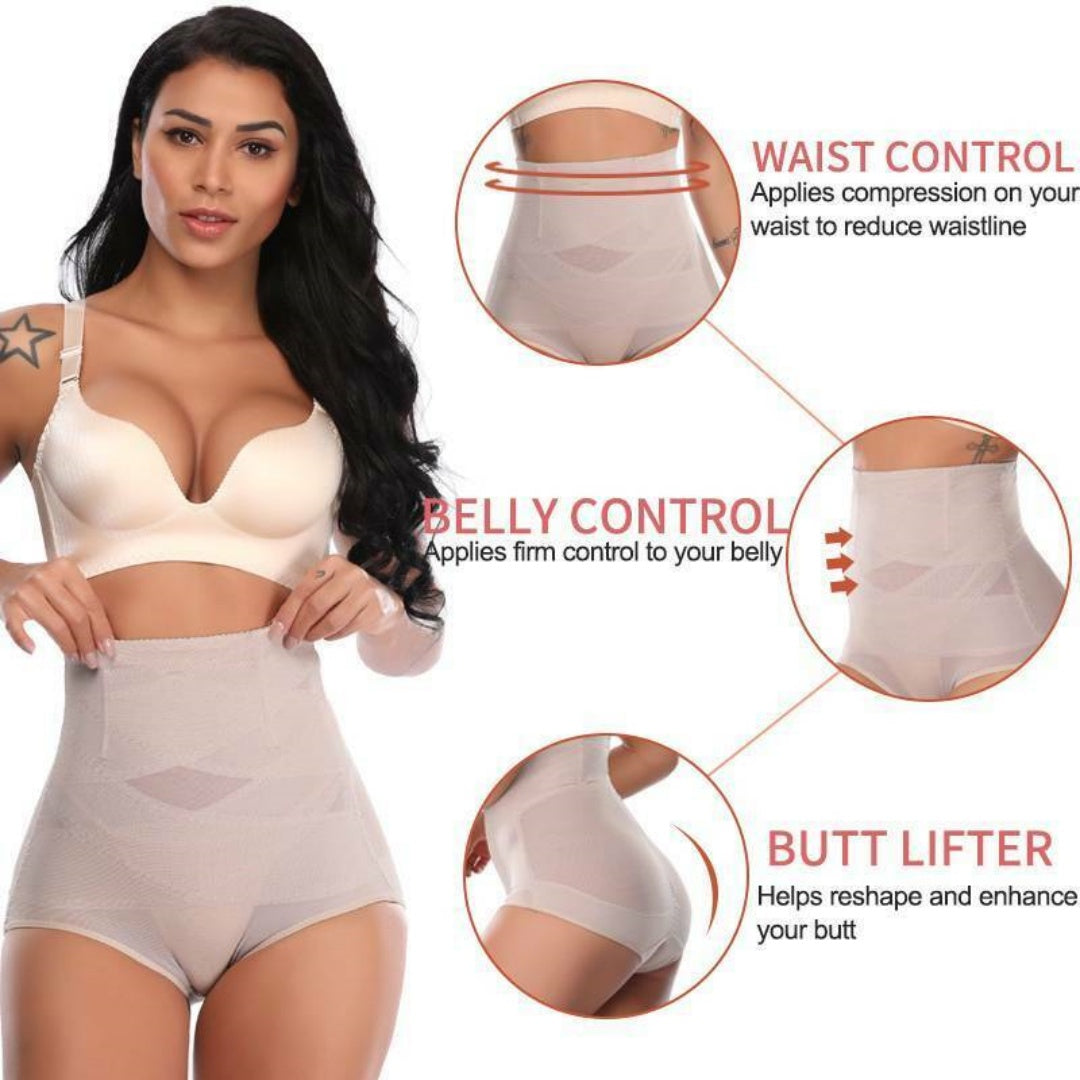Women High Waist Slimming Tummy Control Knickers Shaper Briefs Underwear Panty---S  Code