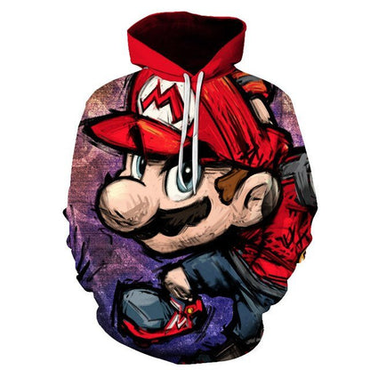 Classic Cartoon Mario Bros 3D Print Jacket Men/Women Casual Streetwear Hoodie Man Cute Clothes Sweat Pour Homme Harajuku