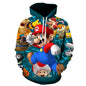 Classic Cartoon Mario Bros 3D Print Jacket Men/Women Casual Streetwear Hoodie Man Cute Clothes Sweat Pour Homme Harajuku