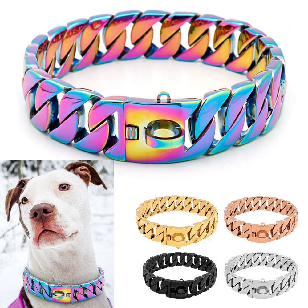 32MM Strong Metal Dog Chain Collars