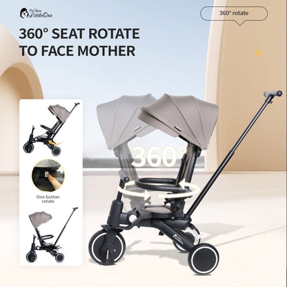Foryourlittleone Xplor 6 in 1 Foldable Trike - Pastel Pink (10m-5y)