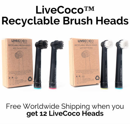 LiveCoco™ Recyclable Toothbrush Heads - RARE OFFER (USA Exclusive)