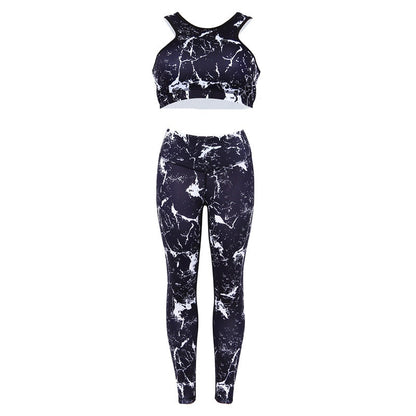 Sport Suit 3D Print Fitness Suit Leggings Breathable Yoga Set Sexy Running Workout Sportswear Tracksuit For Women Gym Clothing