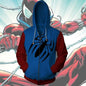 Popular Marvel movie venom 3D Printed Hoodies Men Women Spiderman Hooded Sweatshirts hip hop Zipper Pocket Jackets