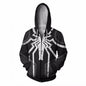 Popular Marvel movie venom 3D Printed Hoodies Men Women Spiderman Hooded Sweatshirts hip hop Zipper Pocket Jackets