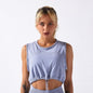 Sportswear Yoga Set Women GYM Clothing Solid Loose Tank Drawstring Crop Top Leggings Set Workout Running Fitness Tracksuit