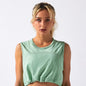 Sportswear Yoga Set Women GYM Clothing Solid Loose Tank Drawstring Crop Top Leggings Set Workout Running Fitness Tracksuit