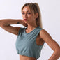 Sportswear Yoga Set Women GYM Clothing Solid Loose Tank Drawstring Crop Top Leggings Set Workout Running Fitness Tracksuit