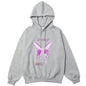 Hoodie Men Purple Gradient Butterfly Letter Printed Pullover Winter Oversize Hip Hop Fashion Harajuku Sweatshirt Winter