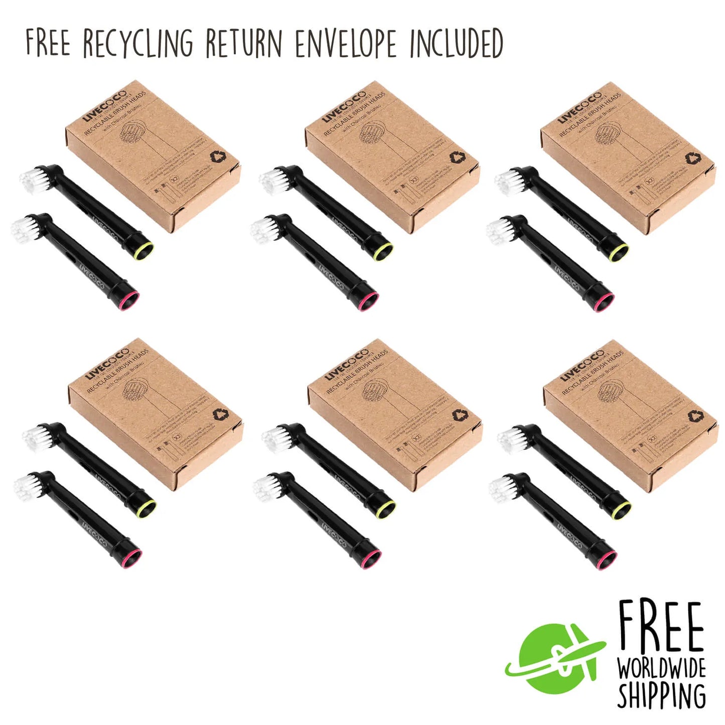LiveCoco™ Recyclable Toothbrush Heads - RARE OFFER (USA Exclusive)